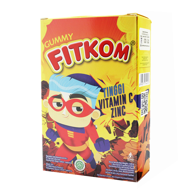 Fitkom Gummy Vitamin C And Zinc (5 Sachet @24gr) (ED: Mar 25) | Gogobli