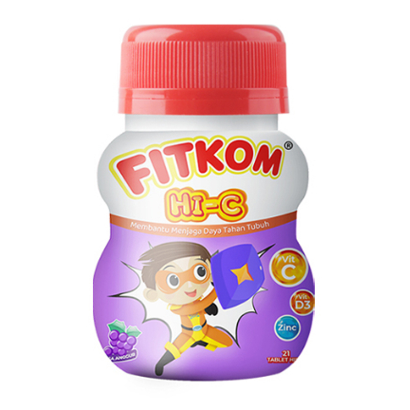 Fitkom Hi-C Anggur 21 Tab Botol Curvy | Gogobli