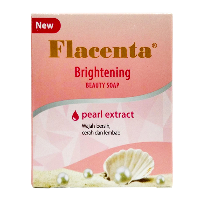 Flacenta Brightening Beauty Soap Pearl Extract 80gr (ED: Sept 23) | Gogobli