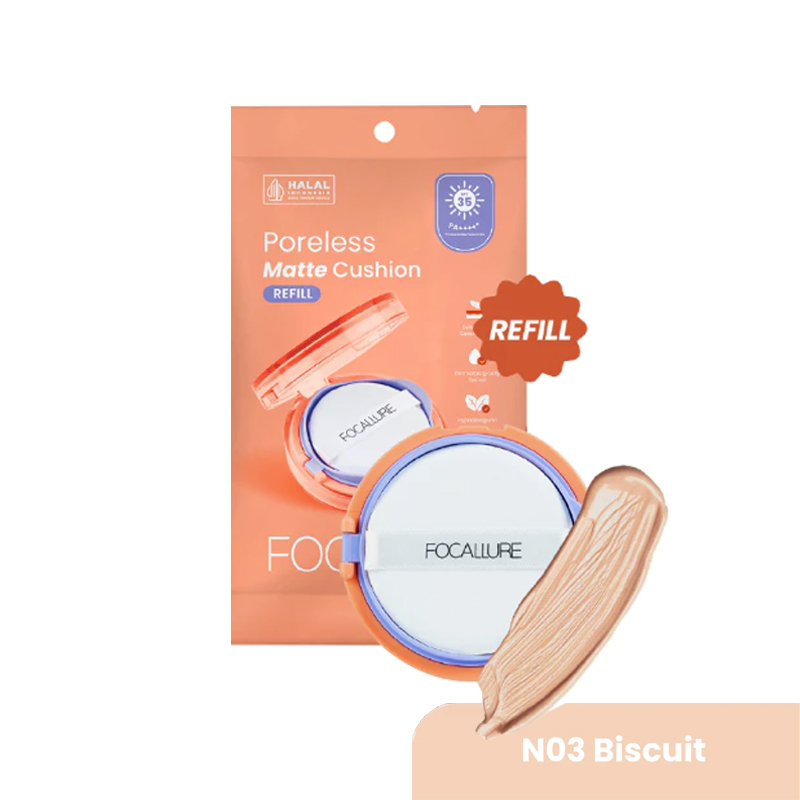 Focallure Refill Poreless Matte Cushion N03 Biscuit | Gogobli