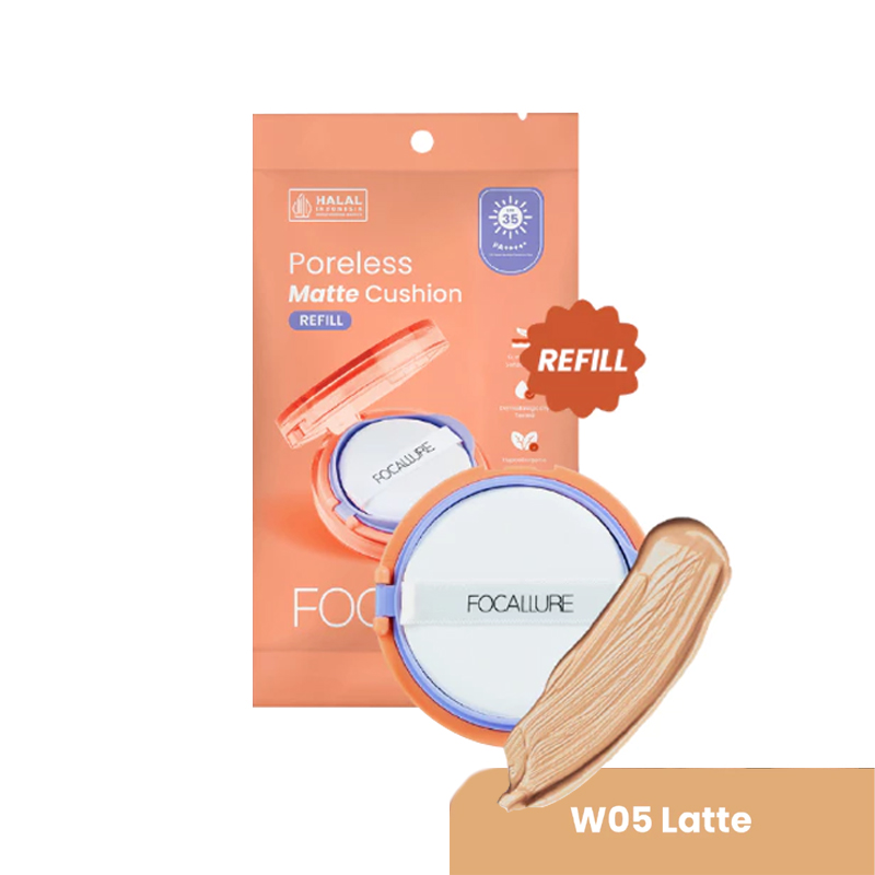 Focallure Refill Poreless Matte Cushion W05 Latte | Gogobli