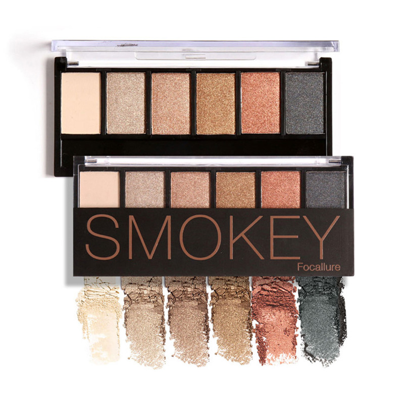 Focallure 6 Colors Glamorous Smokey Eyeshadow Palette FA06-06 8gr | Gogobli