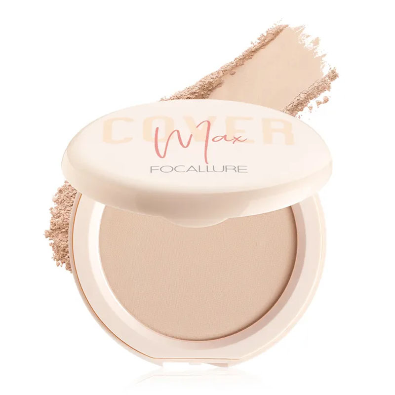 Focallure Two Way Cake Pressed Powder FA155 #01 Light Beige | Gogobli
