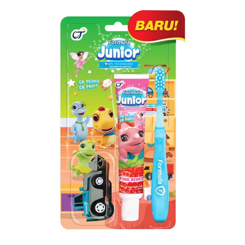 Formula Pasta Gigi Junior Rasa Pink Berry + Sikat Gigi | Gogobli