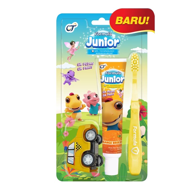 Formula Pasta Gigi Junior Rasa Orange Breeze + Sikat Gigi | Gogobli