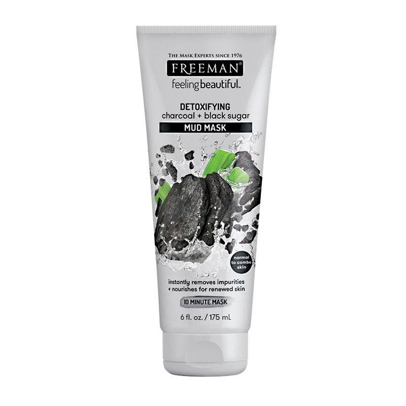 Freeman Mud Mask Detoxifying Charcoal And Black Sugar 175ml (ED: Okt 25) | Gogobli