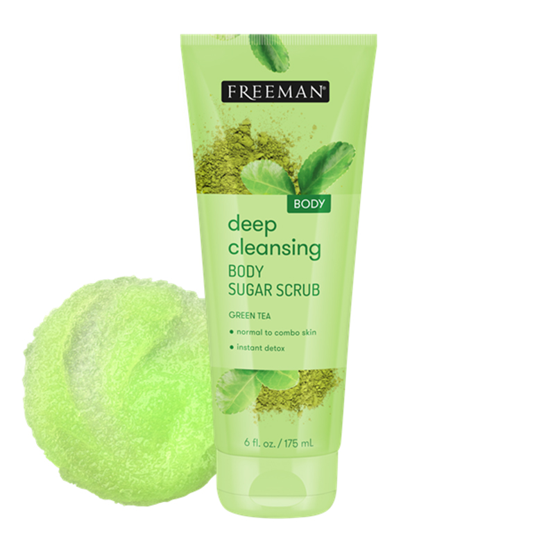 Freeman Body Sugar Scrub Deep Cleansing Green Tea 175ml | Gogobli