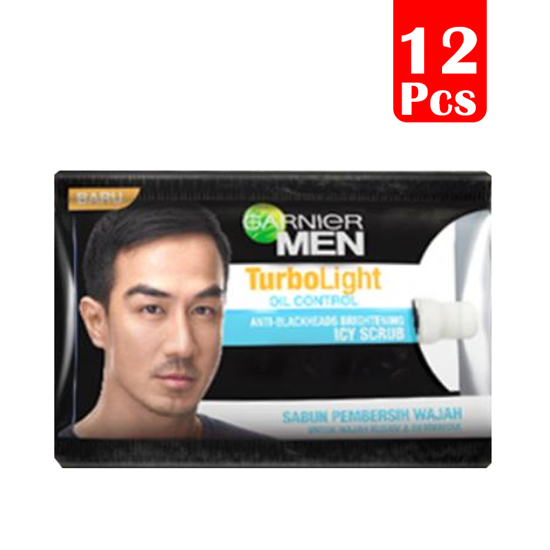 Garnier Men Turbo Light Oil Scrub Spout Sachet 10ml (PAKET ISI 12pcs) | Gogobli