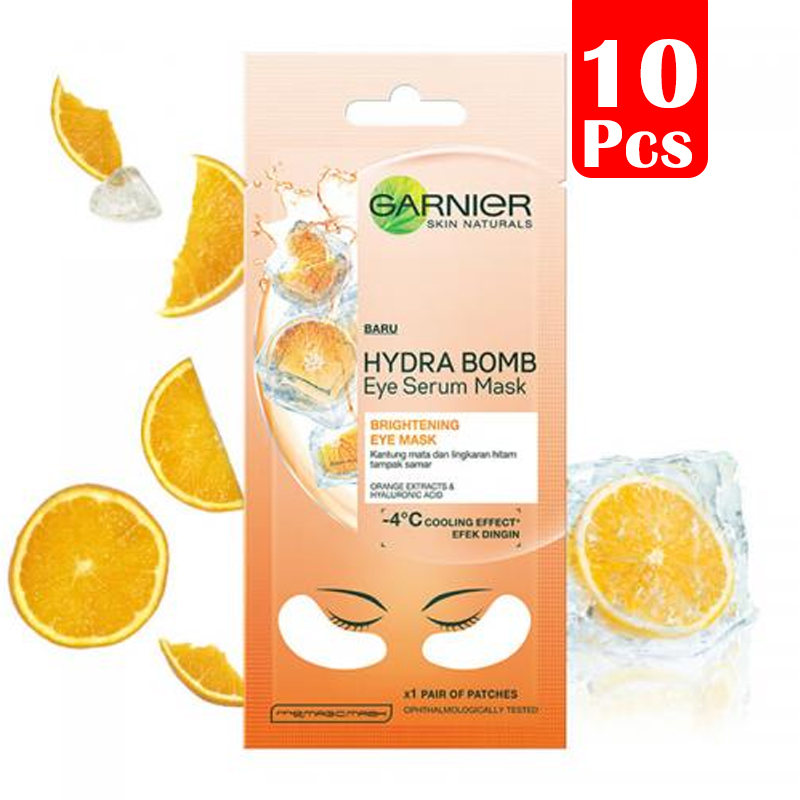 Garnier Eye Serum Mask Hydra Bomb Orange (PAKET ISI 10pcs) | Gogobli