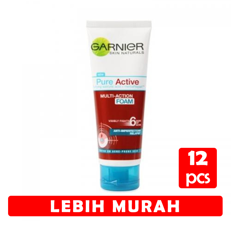 Garnier Pure Active Foam 100ml (BELI 12 LEBIH MURAH) | Gogobli