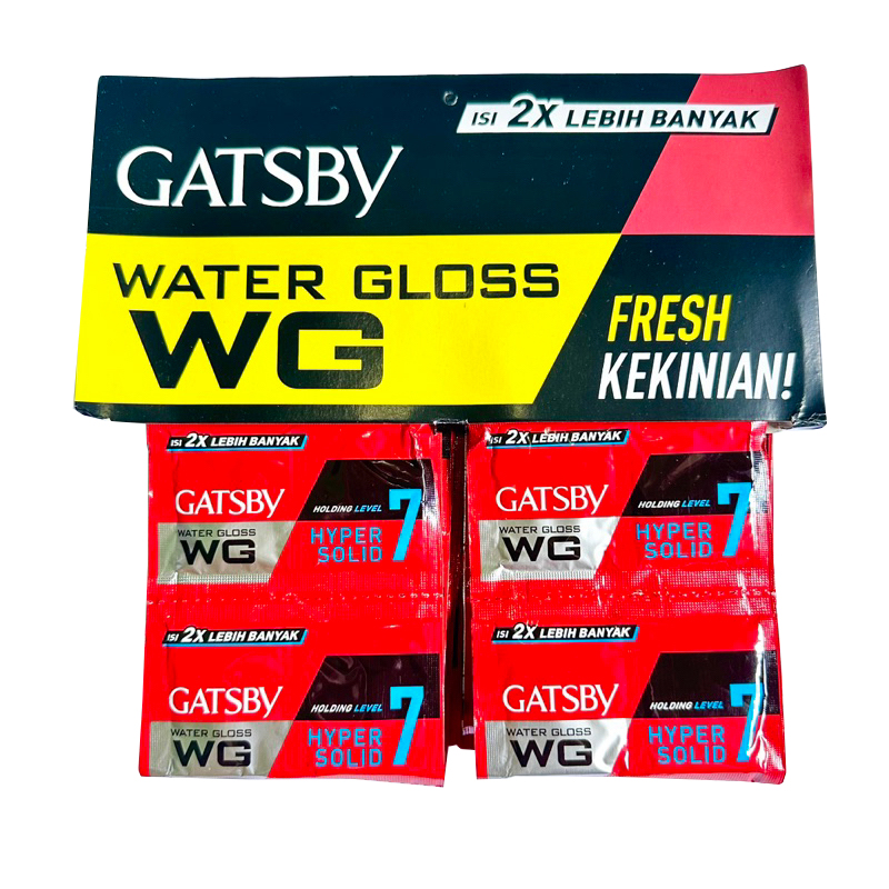 Gatsby Water Gloss Hyper Solid Double (12 Sachet @ 10gr) | Gogobli