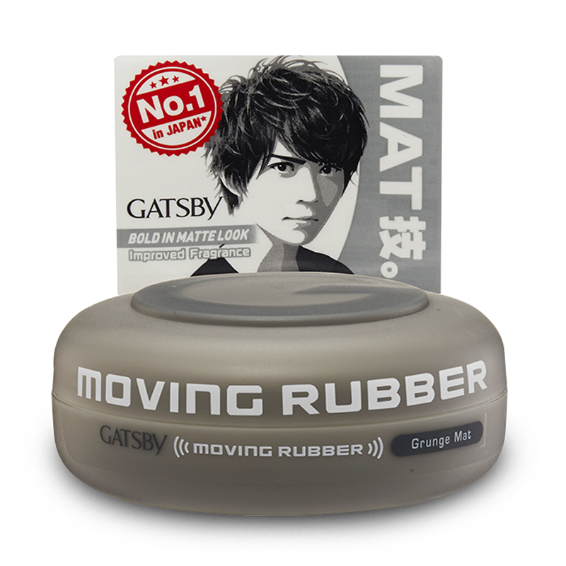 Gatsby Moving Rubber Grunge Mat Abu-Abu 80gr | Gogobli