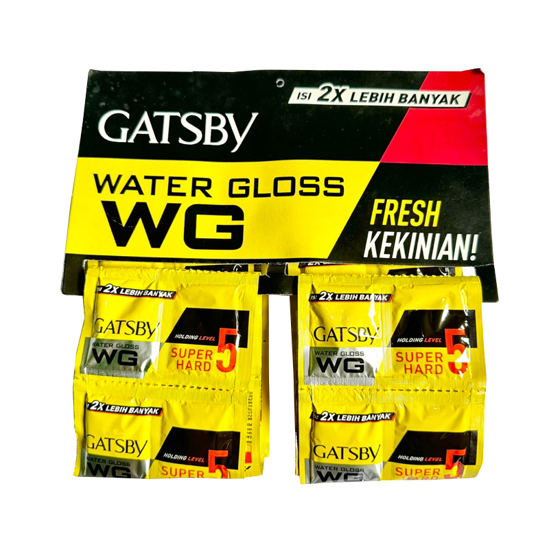 Gatsby Water Gloss Super Hard Double (12 Sachet @ 10gr) | Gogobli