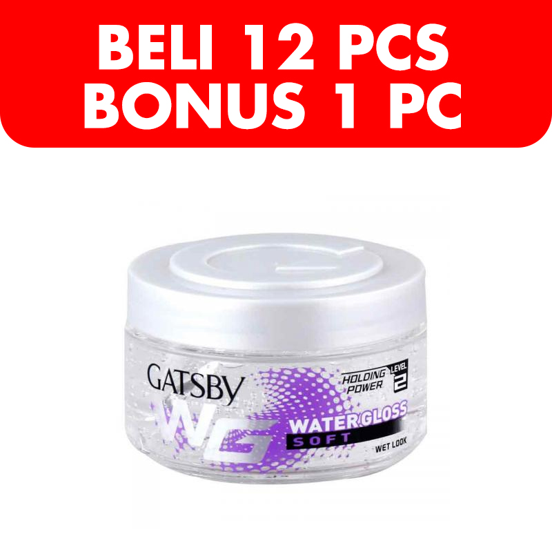 Gatsby Water Gloss Soft 150gr (BELI 12pcs BONUS 1pc) | Gogobli