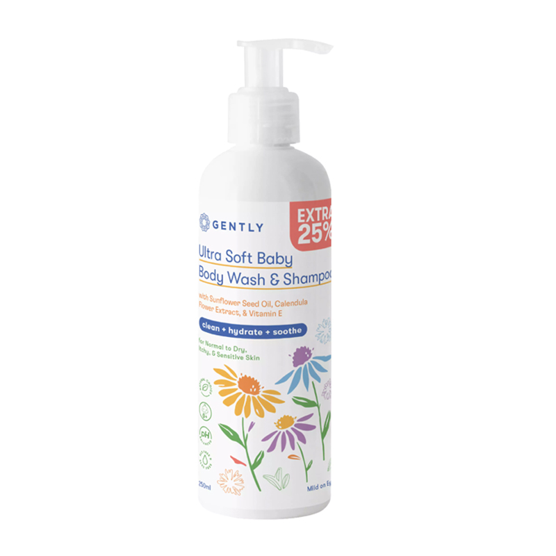 Gently Ultrasoft Bodywash & Shampoo 250ml | Gogobli