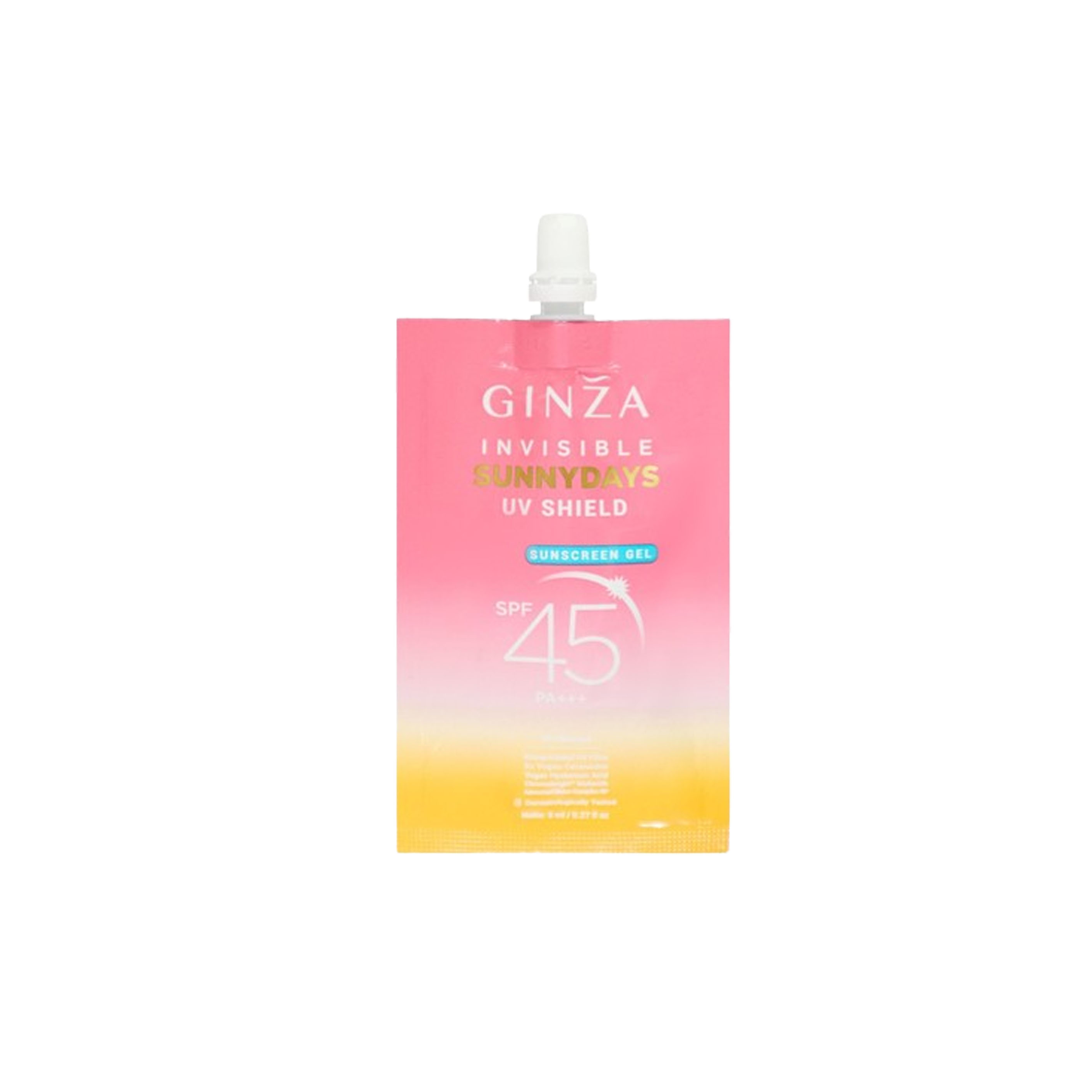 Ginza Invisible SunnyDays UV Shield Sunscreen Gel SPF 45 PA+++ 8ml | Gogobli