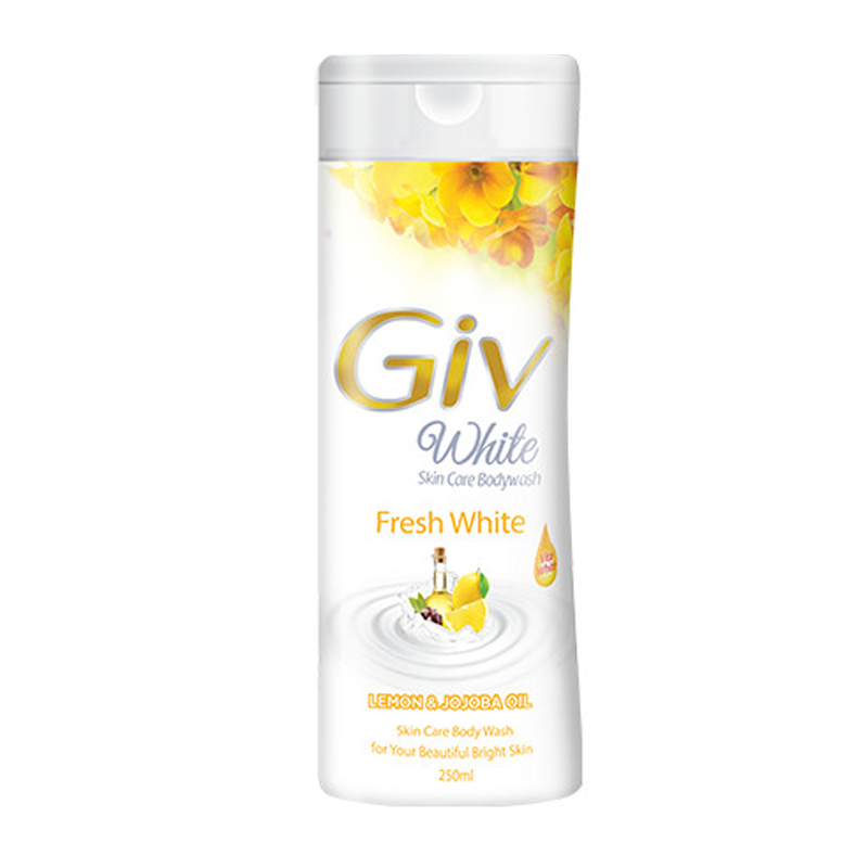 GIV White Bodywash Fresh White Lemon And Jojoba Oil Botol 250ml | Gogobli