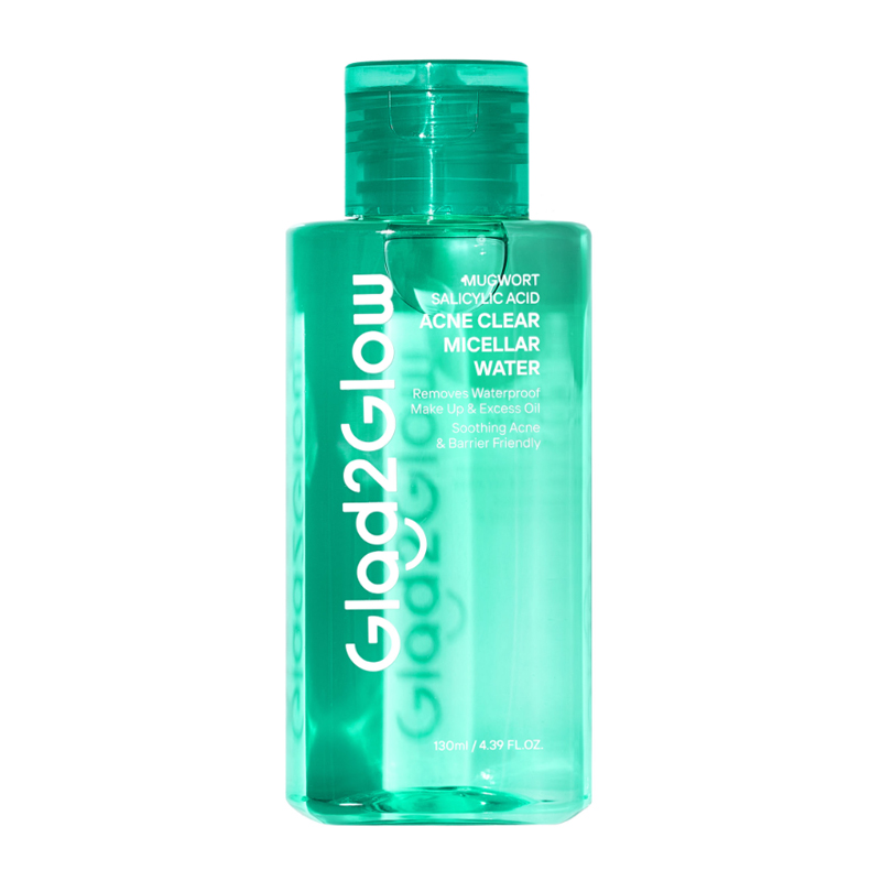 Glad2Glow Mugwort Salicylic Acid Acne Clear Micellar Water 130ml | Gogobli