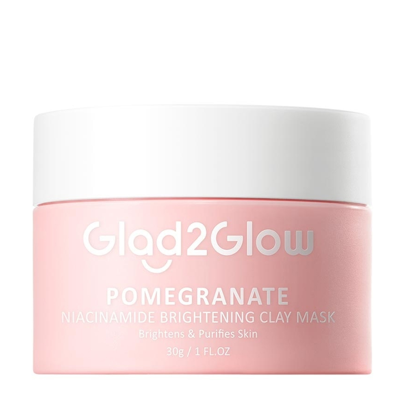 Glad2Glow Pomegranate Niacinamide Brightening Clay Mask 30gr | Gogobli