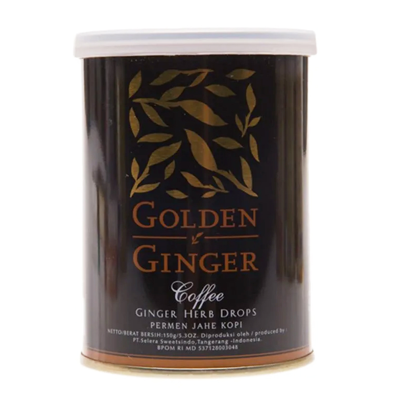 Golden Ginger Can Herb Drops Coffee 150gr | Gogobli