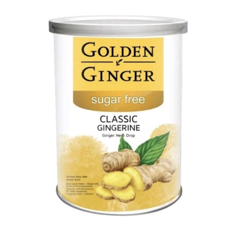Golden Ginger Can Sugar Free Ginger Herb Drops Classic 100gr | Gogobli
