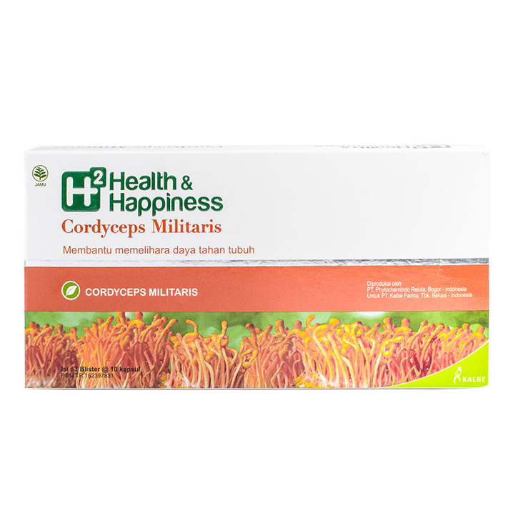 Jual H2 Cordyceps Militaris (Box Blister @ 30 kapsul