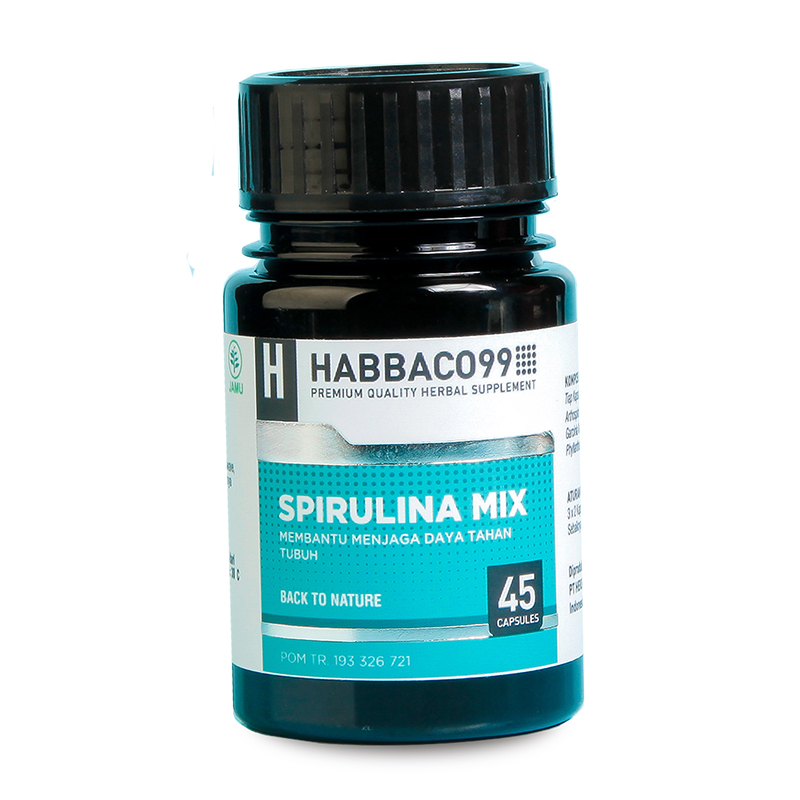 Habbaco99 Spirulina Mix 45 Kapsul | Gogobli