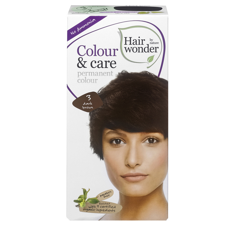 Hair Wonder Colour & Care Permanent Colour 3 Dark Brown 100ml | Gogobli