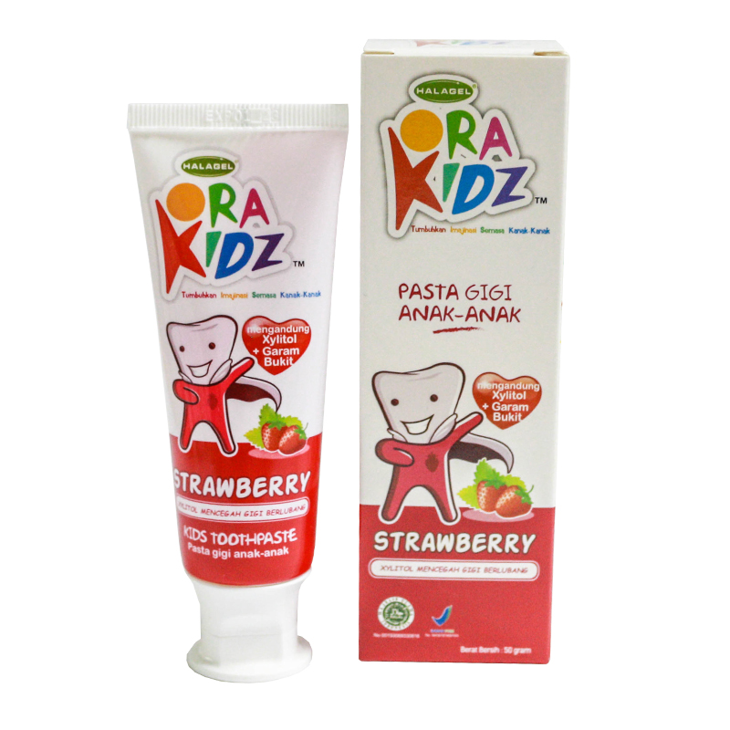 Halagel Ora Kidz Pasta Gigi Anak-Anak Strawberry 50gr | Gogobli
