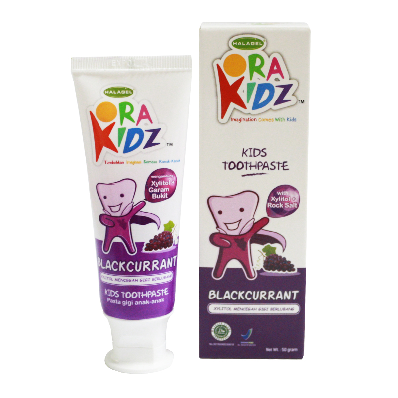 Halagel Ora Kidz Pasta Gigi Anak-Anak Blackcurrant 50gr | Gogobli