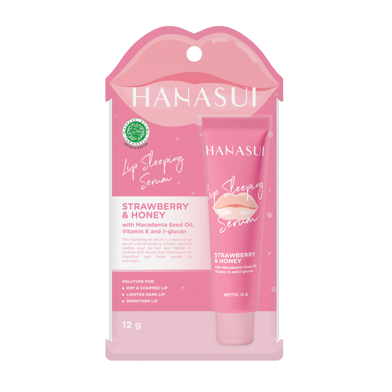 Hanasui Lip Sleeping Serum Strawberry And Honey 12gr | Gogobli