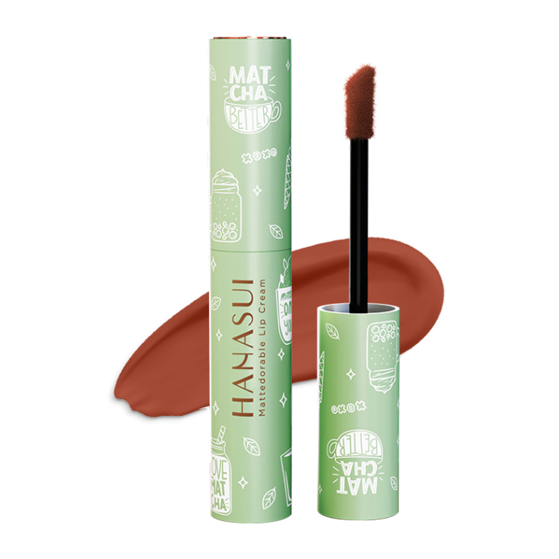 Hanasui Mattedorable Lip Cream Matcha Latte 04. Matchalover | Gogobli