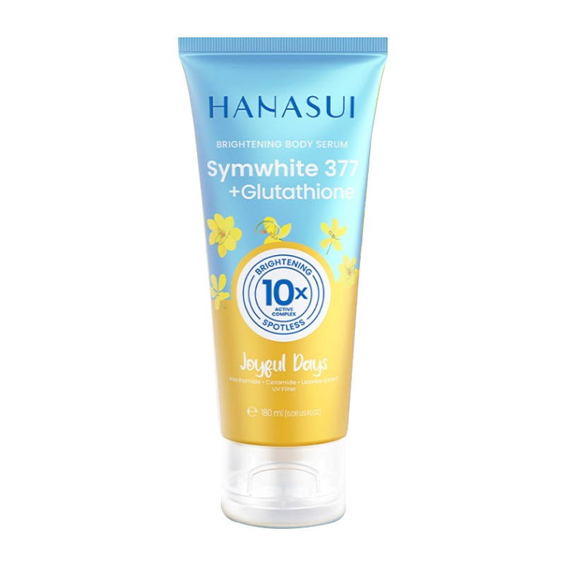 Hanasui Brightening Body Serum Symwhite 377 + Glutathione Joyful Days 180ml | Gogobli