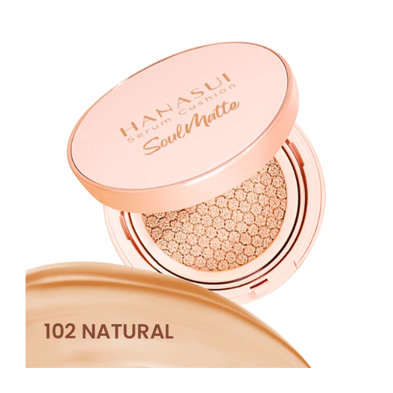 Hanasui Serum Cushion SoulMatte 102 Natural 15gr | Gogobli