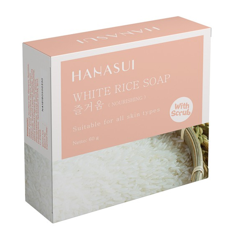 Hanasui White Rice Soap With Scrub 60gr | Gogobli