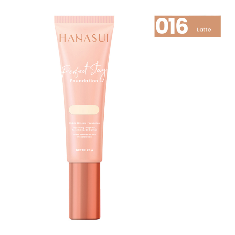 Hanasui Perfect Stay Foundation 016 Latte 25gr | Gogobli