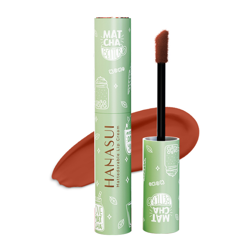 Hanasui Mattedorable Lip Cream Matcha Latte 03. Matchaciano | Gogobli