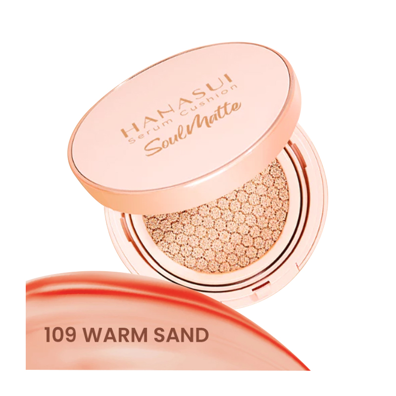 Hanasui Serum Cushion SoulMatte 109 Warm Sand 15gr | Gogobli