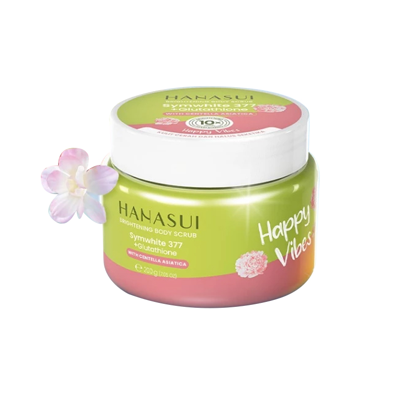 Hanasui Brightening Body Scrub Happy Vibes 200gr | Gogobli