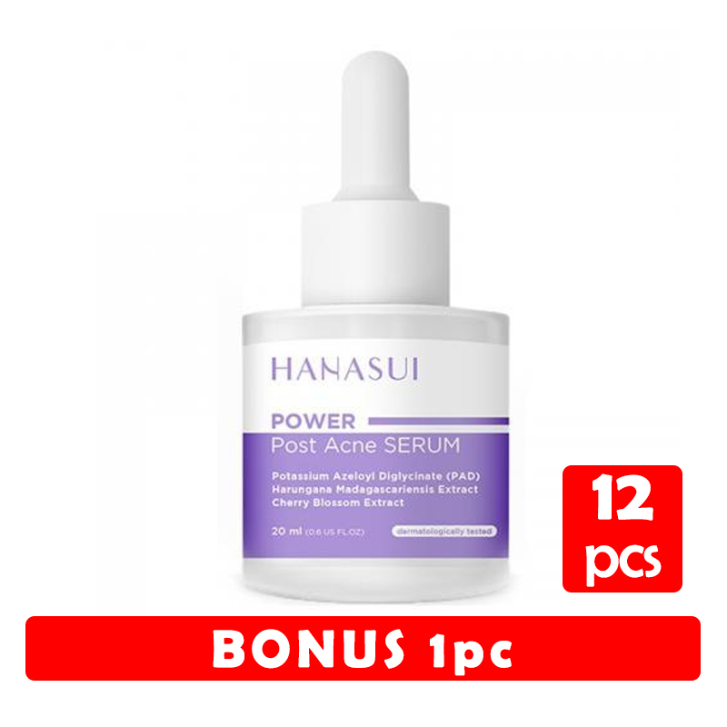 Hanasui Power Post Acne Serum 20ml (PAKET ISI 12pcs BONUS 1pc) | Gogobli