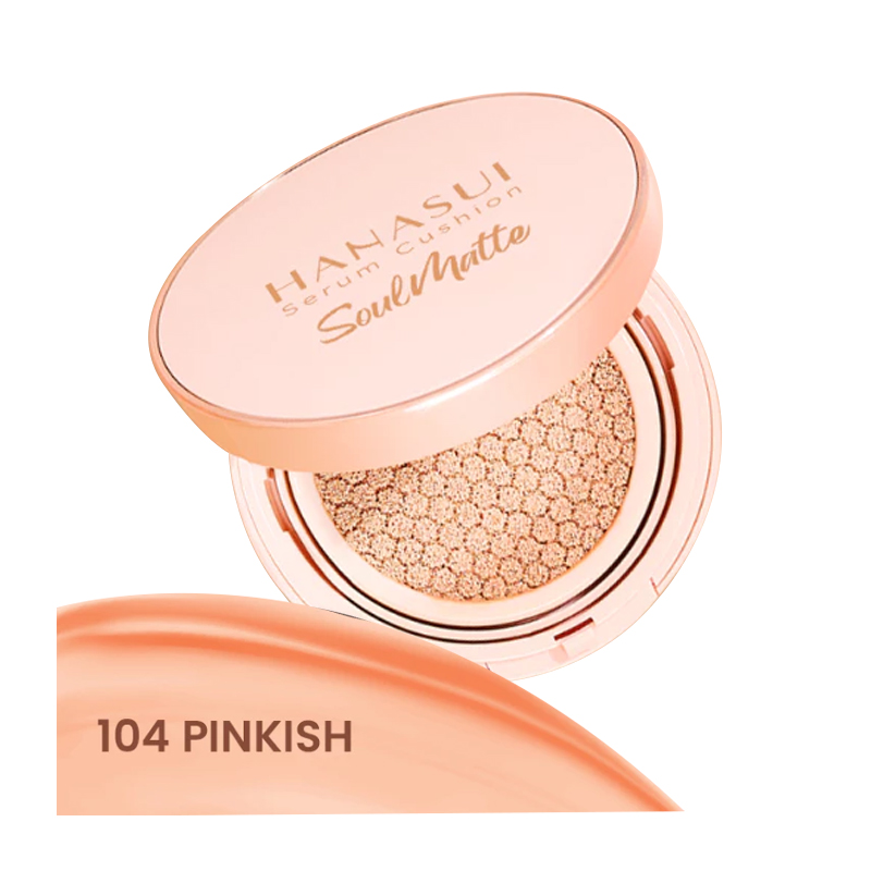 Hanasui Serum Cushion SoulMatte 104 Pinkish 15gr | Gogobli