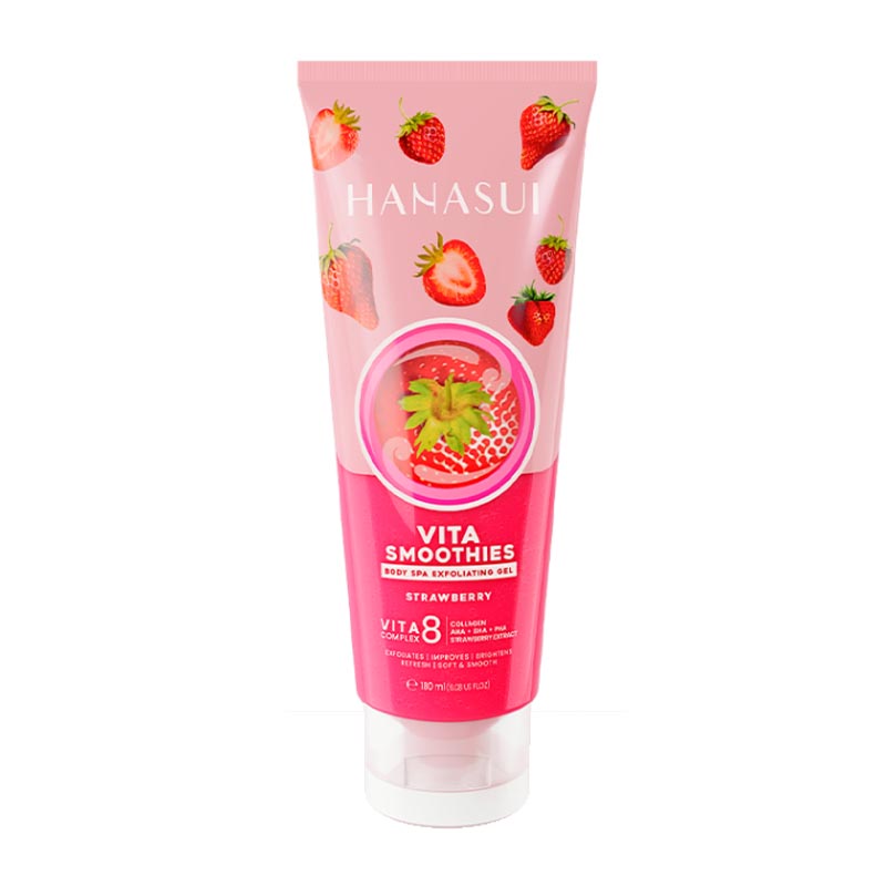Hanasui Vita Smoothies Body Spa Exfoliating Gel Strawberry 180ml | Gogobli