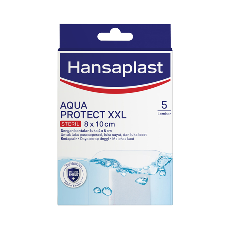 Hansaplast Plester Aqua Protect XXL (8x10cm) 5pcs | Gogobli