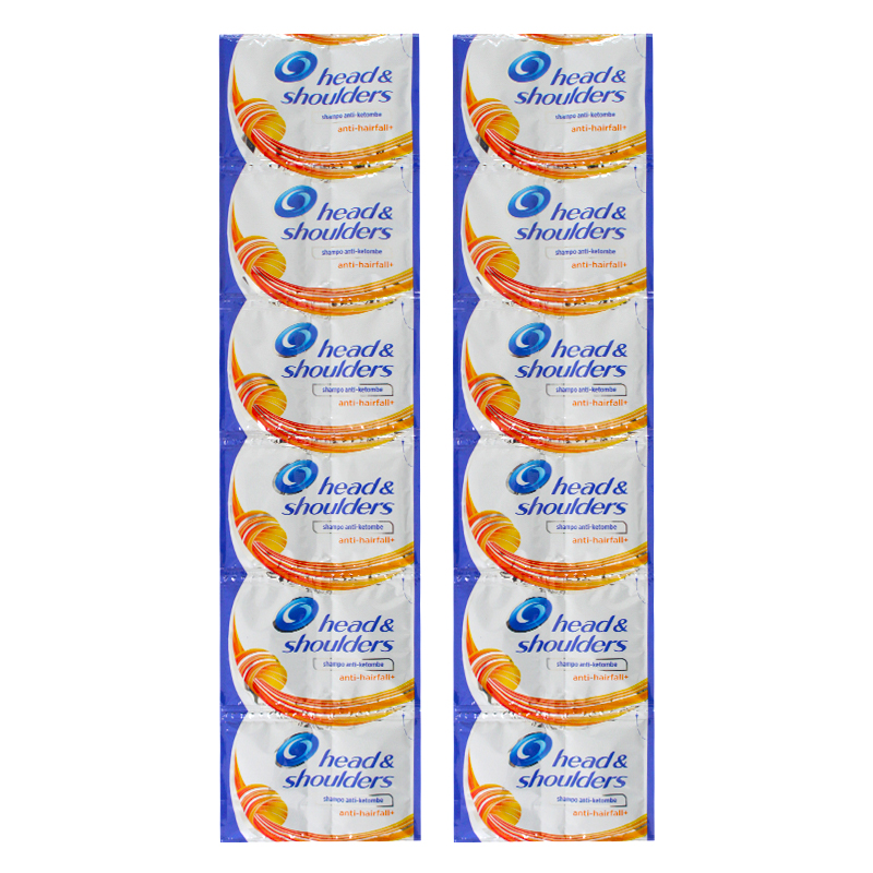 Head & Shoulders Shampo Anti Ketombe Anti Hair-Fall+ Renceng (10ml X 12 Sachet) | Gogobli