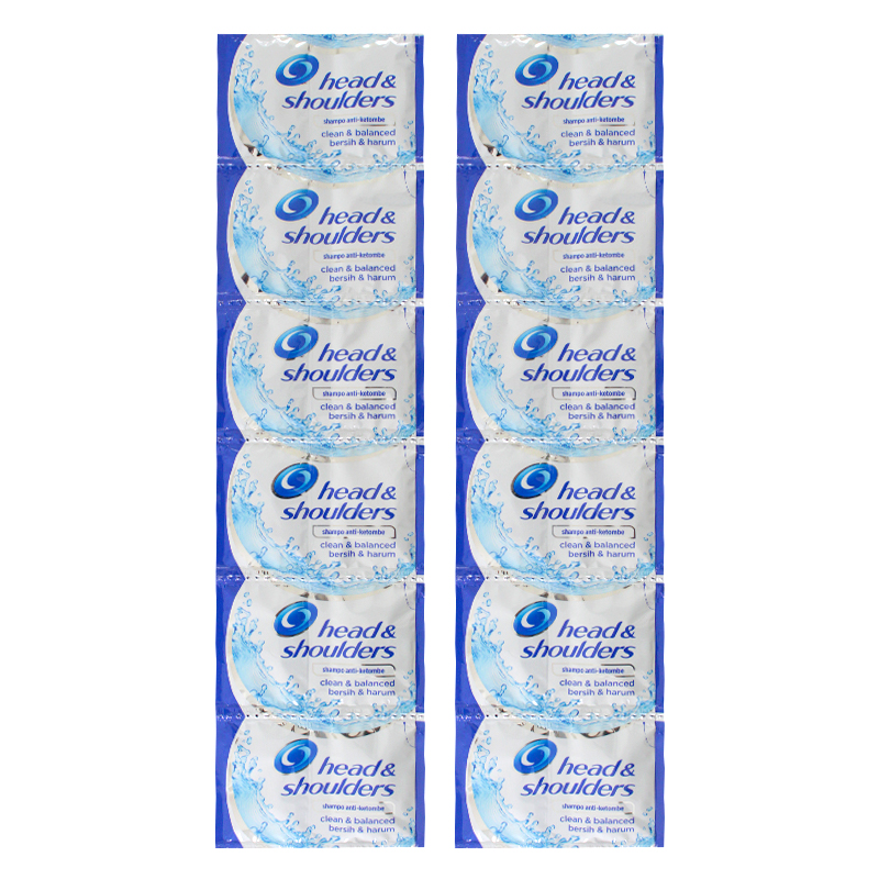 Head & Shoulders Shampo Anti Ketombe Clean And Balance Renceng (10ml X 12 Sachet) | Gogobli
