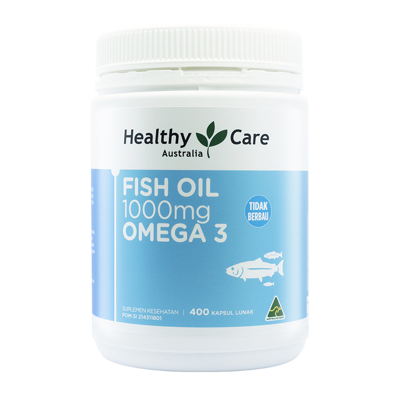 Healthy Care Fish Oil Omega 3 1000mg 400 Kapsul Lunak | Gogobli