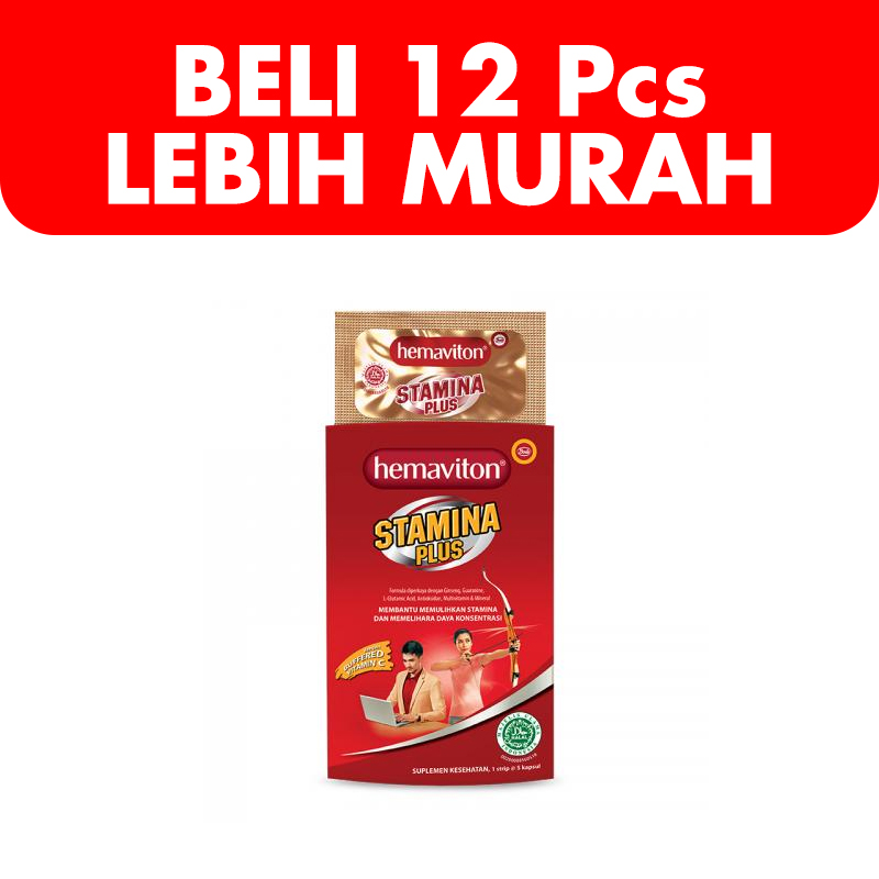 Hemaviton Stamina Plus Sleeve 5 Kapsul (BELI 12pcs LEBIH MURAH) | Gogobli
