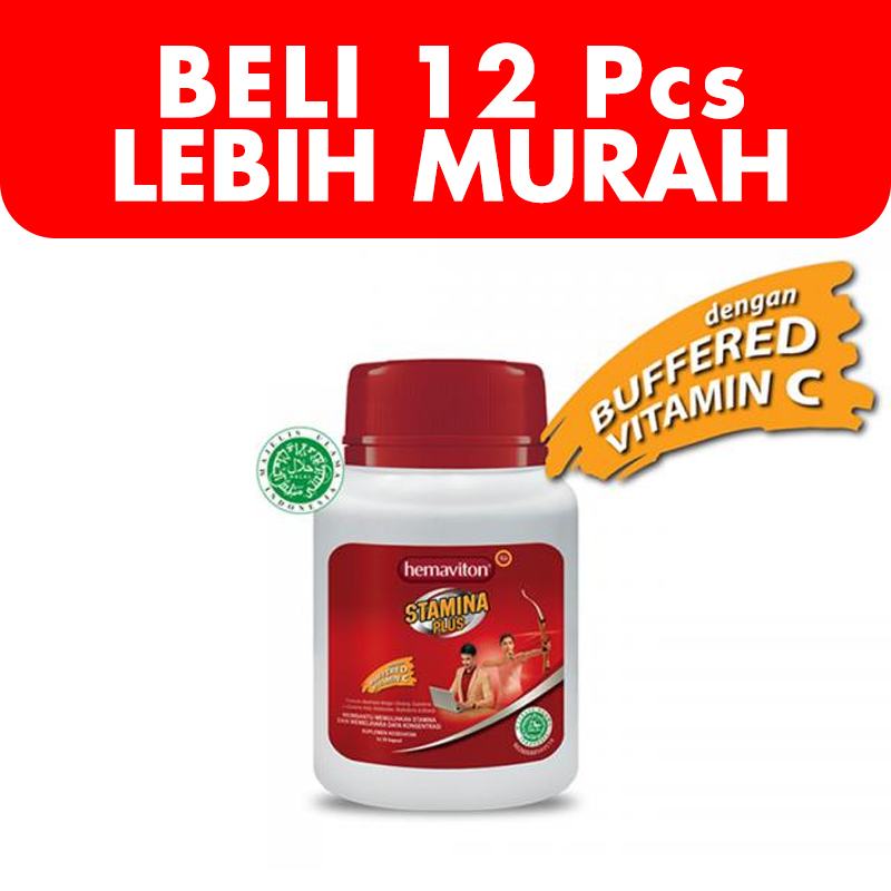 Hemaviton Stamina Plus Botol 30 Kapsul (BELI 12pcs LEBIH MURAH) | Gogobli