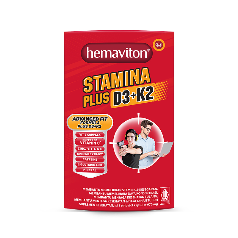 Hemaviton Stamina Plus D3+K2 Sleeve 5 Kapsul  | Gogobli