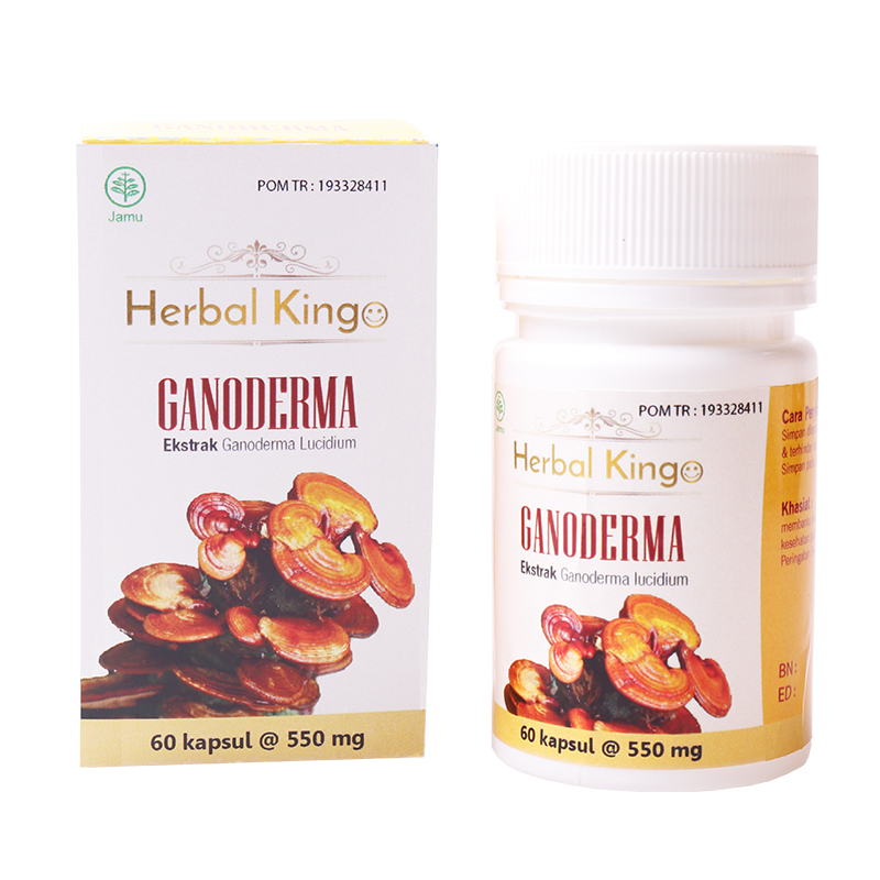 Herbal Kingo Ganoderma 60 Kapsul @550mg | Gogobli